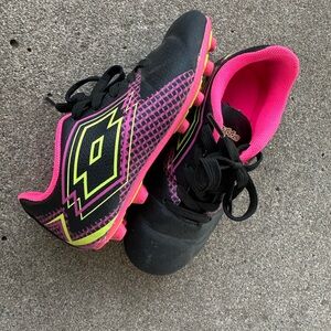 Black and Pink Soccer Cleats